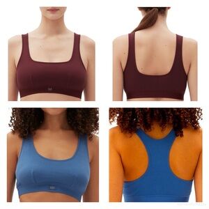 GapBody Logo Comfort Bralette Bundle Maroon and Blue Size Large